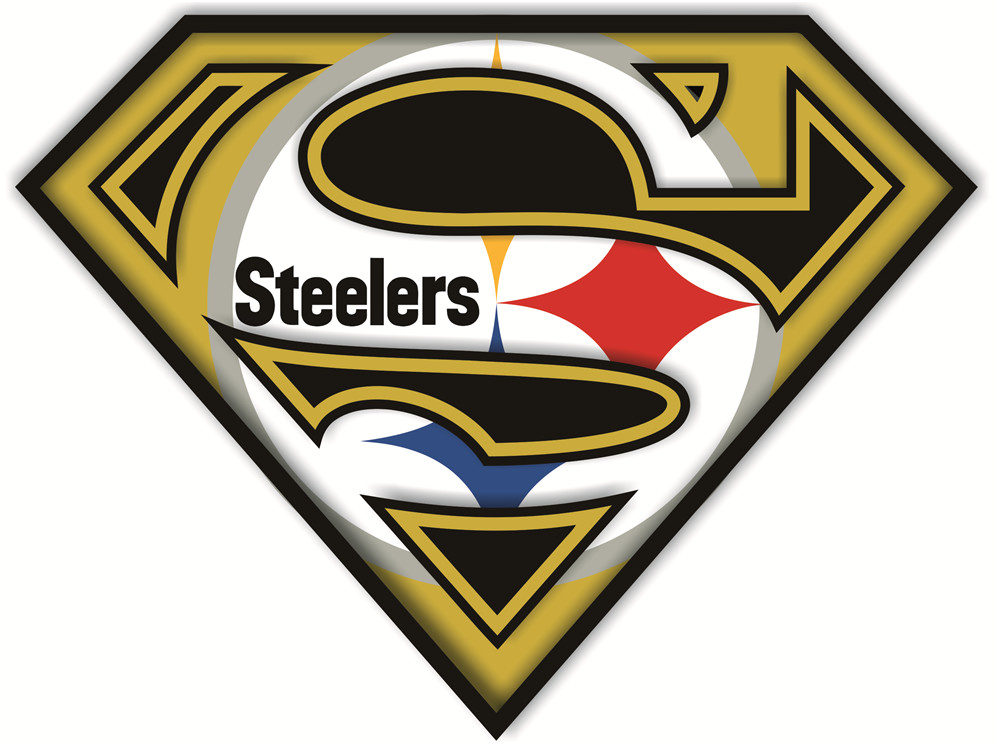 Pittsburgh Steelers superman logos iron on heat transfer v2